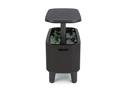 Keter Bevy BAR Cocktail Table, Polypropylene, Anthracite Grey